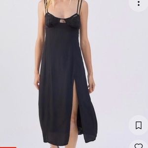 Urban Outfitters Dara Midi Dress Size S Black